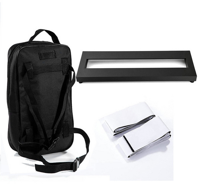 LIYANG 전자기타 이펙터 페달 보드 트레인 거치대+가방 3종 알루미늄 재질, 1개