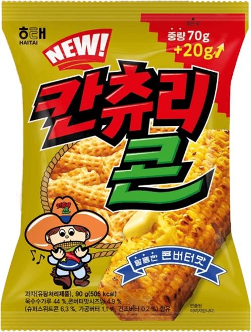 해태 NEW 칸츄리콘 150g 10개 달콤 콘버터, 1박스