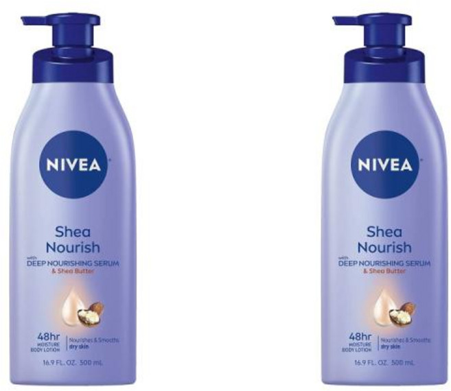 NIVEA 니베아 Shea Nourish 바디로션 500ml 2팩