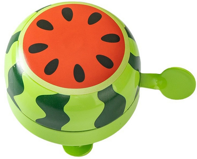 루앤시 자전거 벨 수박 딸기 과일 귀여운 캐릭터 디자인 핸들벨 소리 큰 자전거용 경적 벨 장식 소품, 워터멜론 그린, 1개