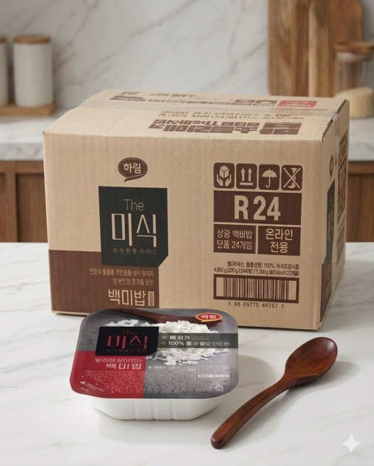 더미식 밥알이 살아있는 백미밥, 200g, 24개