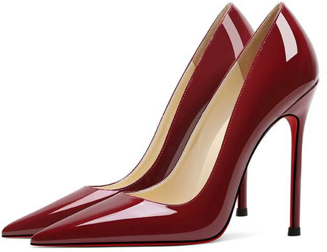 고급 심플 레드 밑창 스틸레토 하이힐~12cm