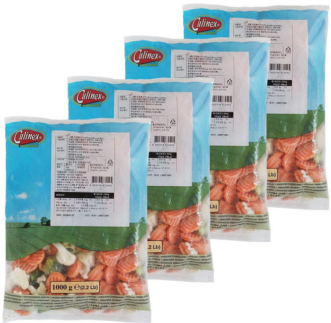 벨기에산 프리미엄 브로콜리믹스(브로콜리 컬리플라워 당근), 4개, 1kg