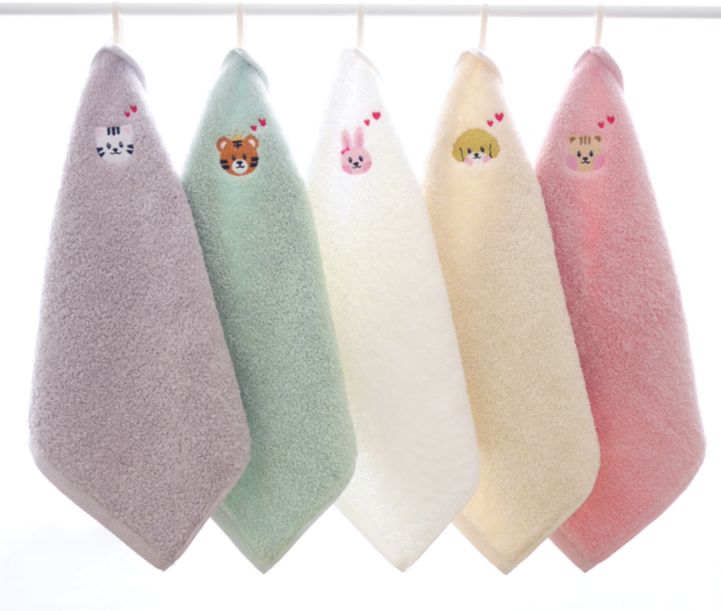 야자수샵 KC안전인증 어린이집 고리수건 캐릭터 5매세트, 40수 캐릭터만 5매, 1세트, 혼합색상