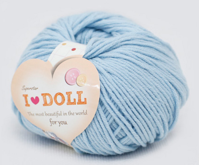 [앵콜스] (10+1)아이돌(낱볼) 인형실 소품실 면사 뜨개실 털실, 30 물빠진데님, 1개