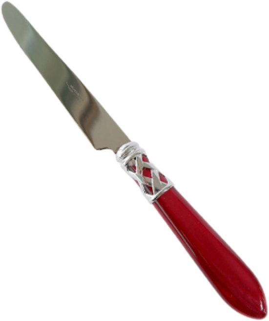 까사부가티 알라딘 크롬링 디저트 나이프, 1개, 보르도