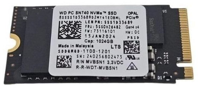 WD Green SN350 2TB NVMe SSD 내장형 솔리드 스테이트 드라이브 (노트북 및 데스크탑용) M.2 2280 PCIe Gen3 x4 최대 3200MB/s 빠, 1TB 2242 SSD