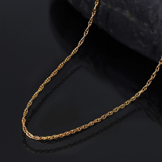 루이델라 14K 18K 여성 데일리 심플 이든 금 체인 목걸이