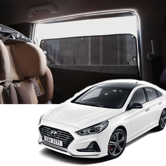 썬블럭 햇빛가리개 커튼 차박 쏘나타 뉴라이즈 (14년3월~19년3월) 2열, 1세트