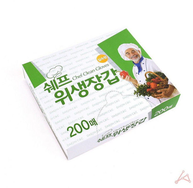 유니랩 위생장갑 200매, 1개, 200개입