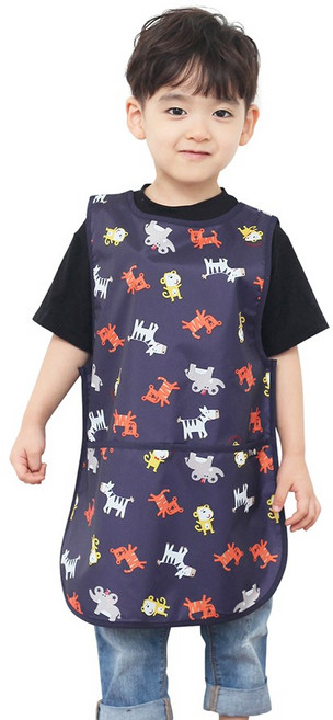 아동 민소매 방수 앞치마 / 미술가운