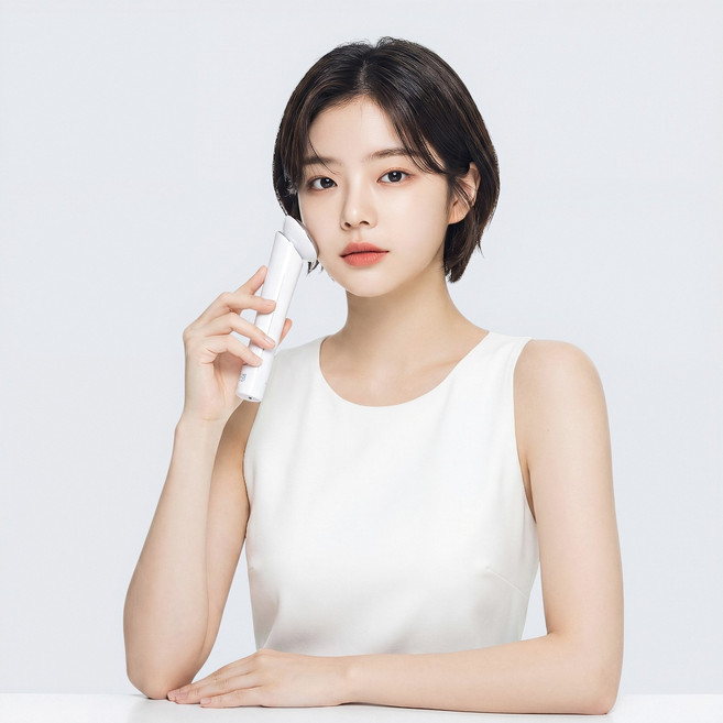 펄케어 뷰티디바이스 고주파 얼굴 마사지기 피부관리기 뉴소닉 갈바닉, 화이트, PGD01