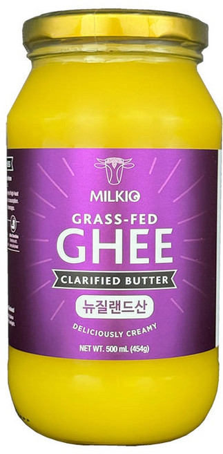 (뉴질랜드) 밀키오 목초사육 방탄커피 기버터 Ghee 454g, 500ml, 1개