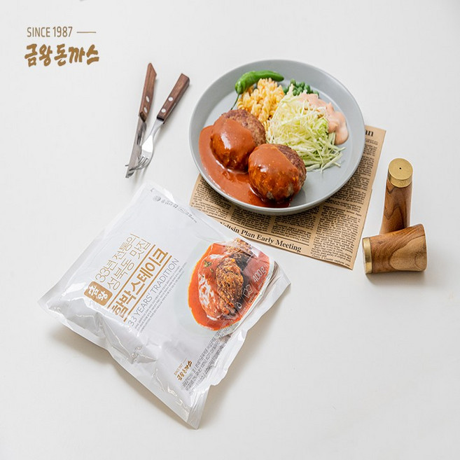 금왕돈까스 등심/치즈/함박/통살 소스 세트, 5세트, 400g