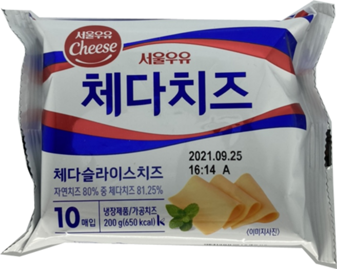 서울우유 체다슬라이스 치즈 (10매), 200g, 1개
