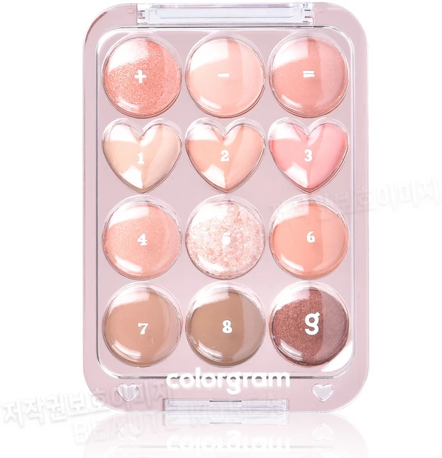컬러그램 눈토리얼 아이 팔레트, 01 피치더하기코랄은사랑, 1개 - 쿠팡