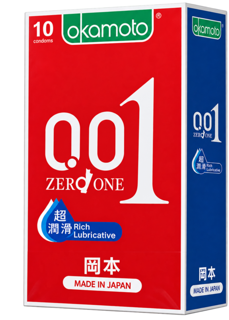岡本 Okamoto 001RL 超潤滑 保險套 日本製造, 1個, 10個裝