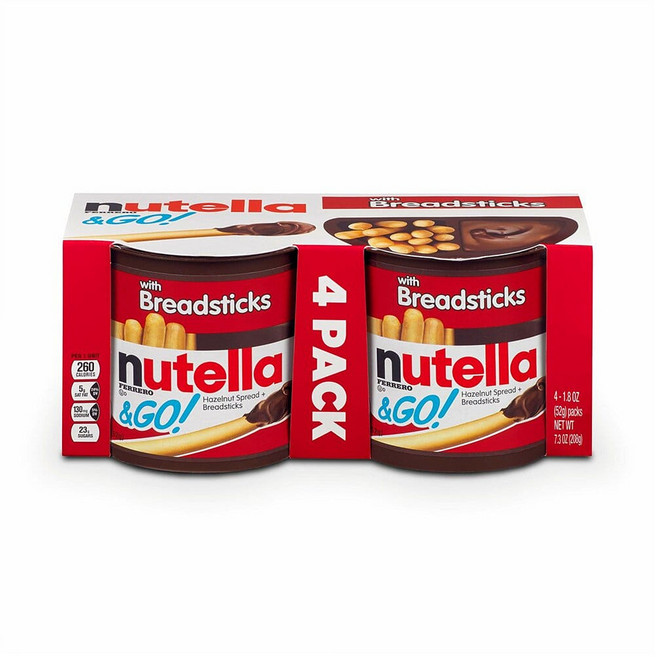 Nutella Go Snack 누텔라 누텔라앤고 브래드스틱 스낵 1.8oz(52g) 4개입 3팩, 52g