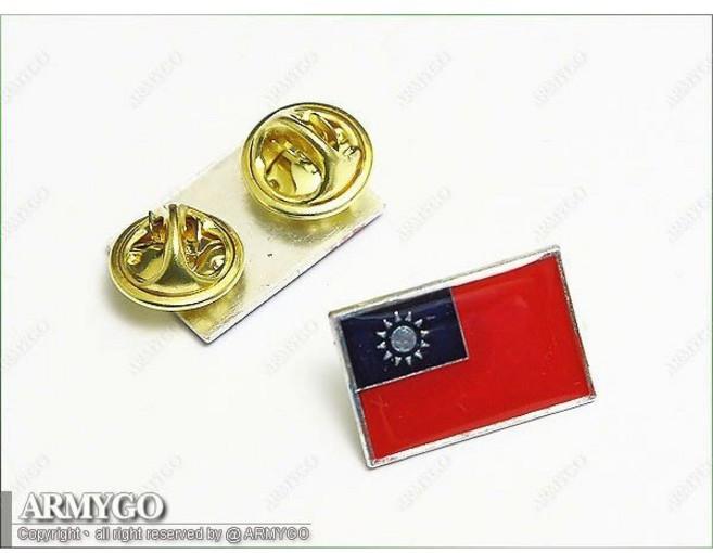 ARMYGO 中華民國國旗小胸針/別針 精緻愛國配飾 展現個人風格
