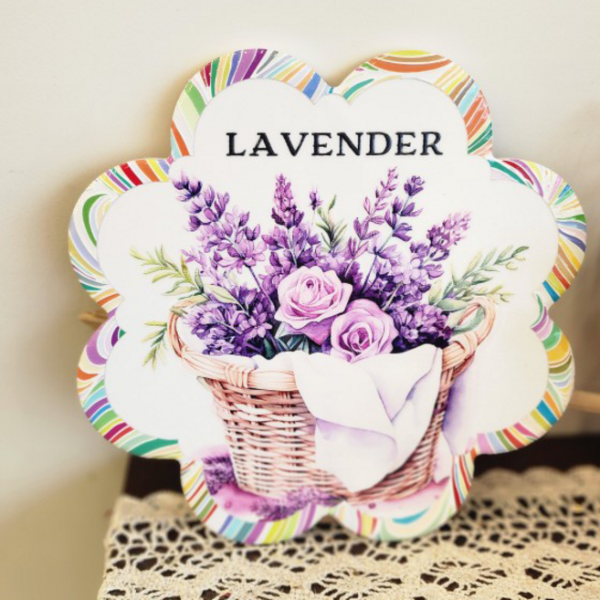 로즈 라벤더 입체 도자기 냄비받침 세라믹 미끄럼방지 20cm, 1개, 퍼플혼합