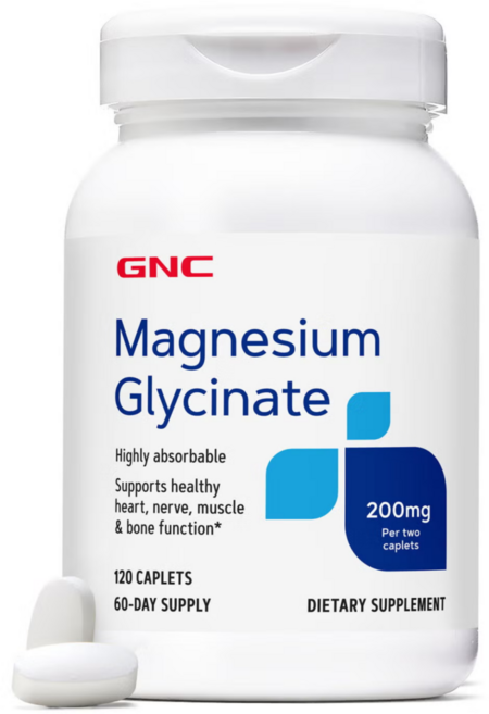 지엔씨 GNC 마그네슘 글리시네이트 200mg 120캡슐, 1개, 60회분