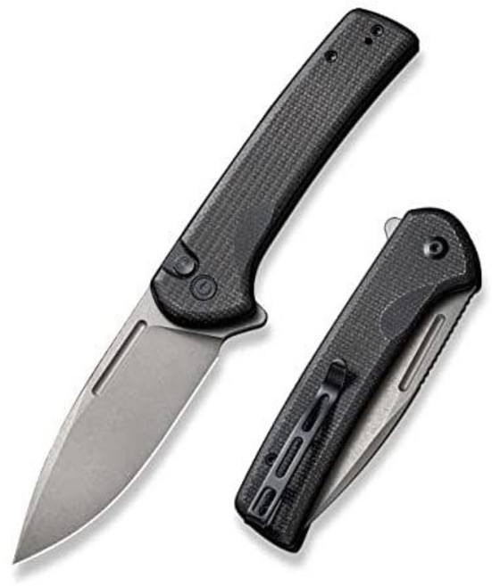 EDC용 CIVIVI 포켓 나이프 음모자 버튼 잠금 폴딩 3.48 니트로V 블레이드 블랙 미카르타 손잡이 C210061., 블랙입니다., 1개