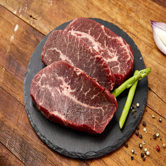 [유명프레시] 소고기 부채살 스테이크 구이용 캐나다산 미국산 호주산 1kg, 1개