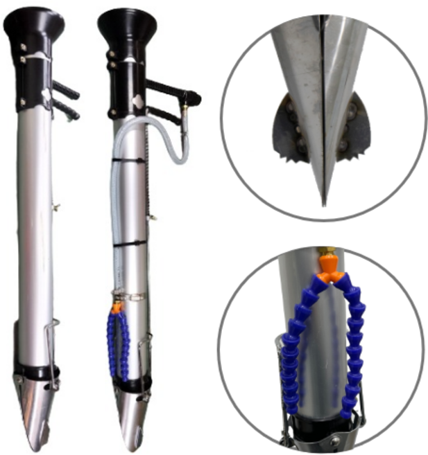 한손모종이식기 씨앗파종기 파종기 씨앗심기 모종심기 배추모종 들깨모종 고추모종, 1개, 칼날,물주입파종기 대