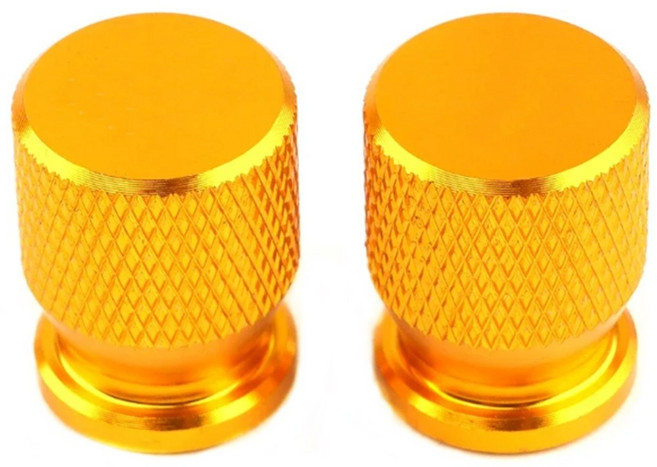 킹콩 타이어 밸브캡 레이저 가공 자동차 오토바이 공용, 골드, 2개