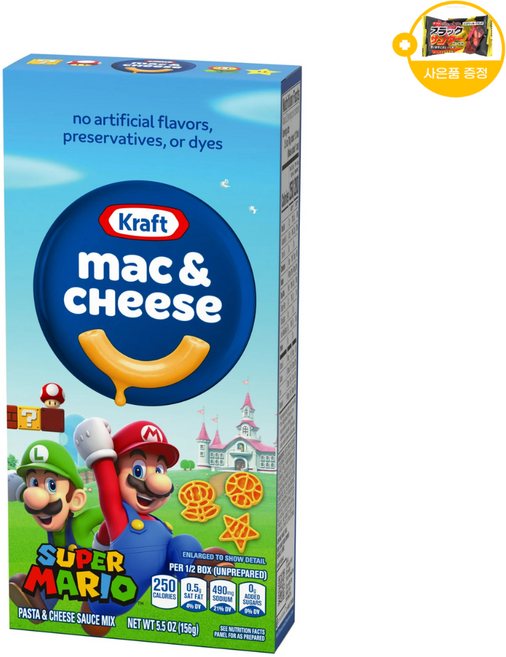 크래프트 맥앤치즈 마카로니 슈퍼마리오 사은품 추가증정, 1개, 156g