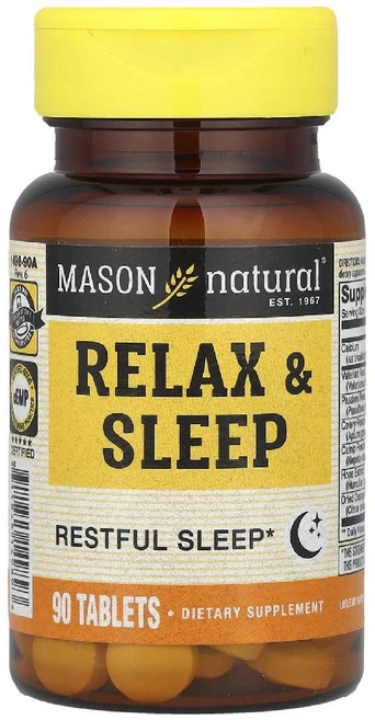 메이슨내추럴 칼슘 발레리안 루트 Relax sleep 90정, 1개 - 쿠팡
