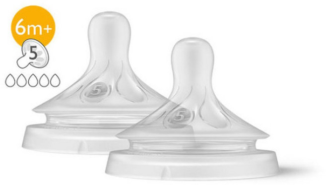 필립스아벤트 아기편한 젖꼭지2P(3개월 이상 4단계) SCY965/02, 1개, 4단계