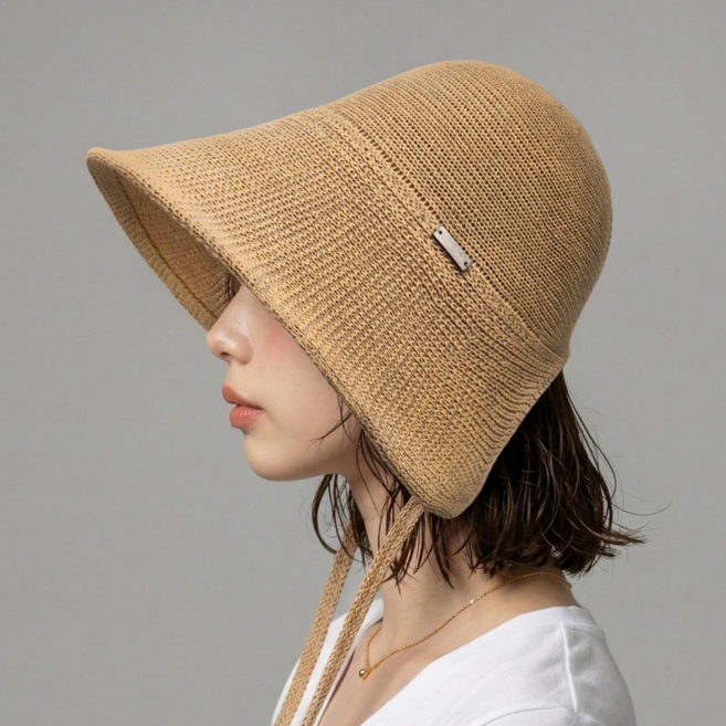 [우드클라우드] 와이드 보닛햇 (3color) WDH26A-1033 오버핏 와이어챙 버킷햇