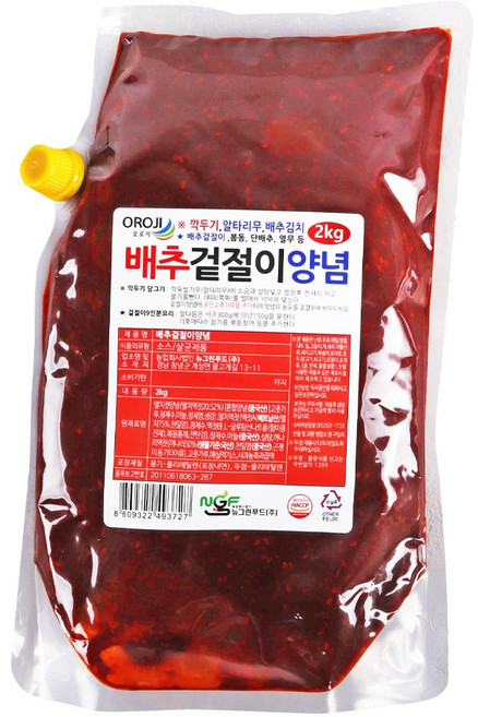 뉴그린푸드 배추겉절이양념, 1개, 2kg