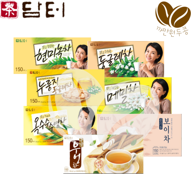 담터150T모음 6종 현미녹차 메밀차 옥수수 누룽지 둥굴레 우엉차, 1.5g, 1개, 1개입, 둥굴레차150T