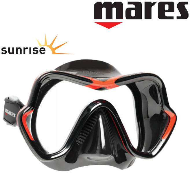 마레스 마스크 수경 스노클링 원 비전 썬라이즈 아시안핏 바다수영 프리다이빙 스쿠버다이빙 스킨스쿠버, 빨강