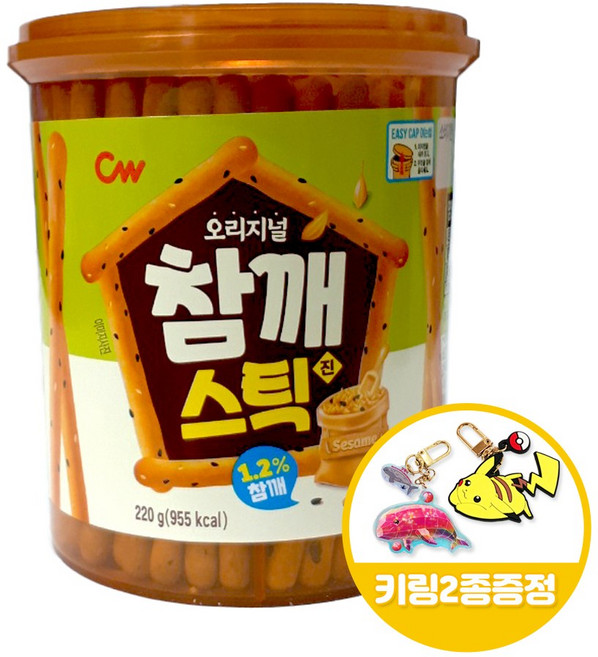 청우 참깨스틱+키링2종, 6개, 220g