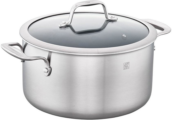 ZWILLING 스피릿 3겹 6쿼트 스테인리스 스틸 세라믹 논스틱 더치 오븐, Stainless Steel, 6 Quarts
