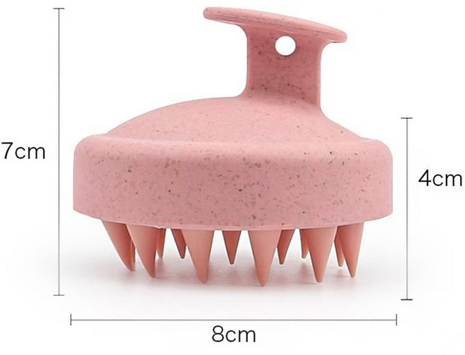 두피 마사지 빗 지압 효과 두피 청소 각질 제거 머리 관리 브러시, 1개, 빨간색