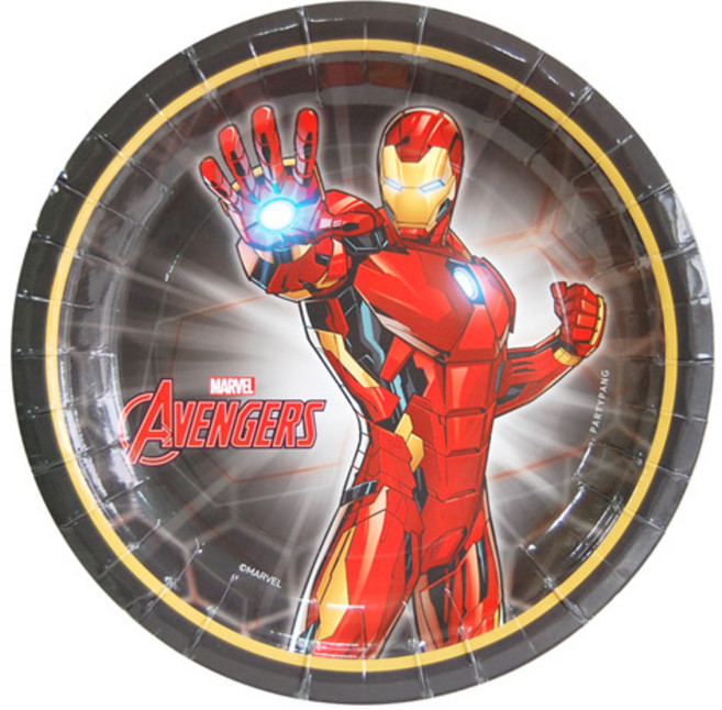 피플스파티 마블 캐릭터 파티접시 어벤져스 18cm, 6개입, 1개