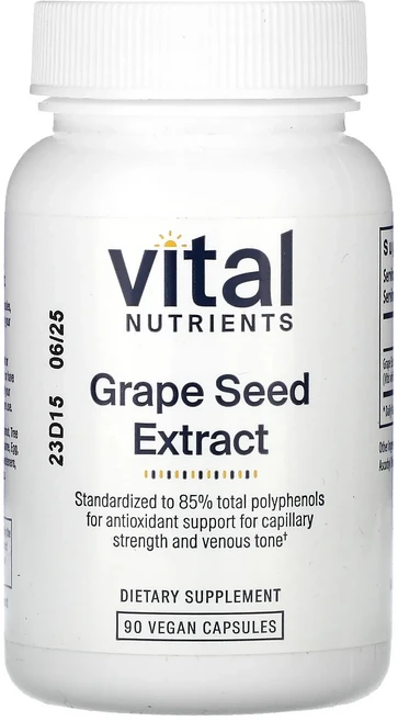 새해 첫좋은선물 Vital Nutrients 포도씨 추출물 베지 캡슐 90정(캡슐 1정당 100mg) 제대로 할인합니다, VitalNutrients포도씨추출물베지캡슐90정캡슐1, 1개 - 쿠팡