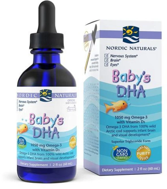 노르딕 내추럴스 액상 아기 DHA 오메가3 60ml Babys DHA Unflavored, 1개 - 쿠팡