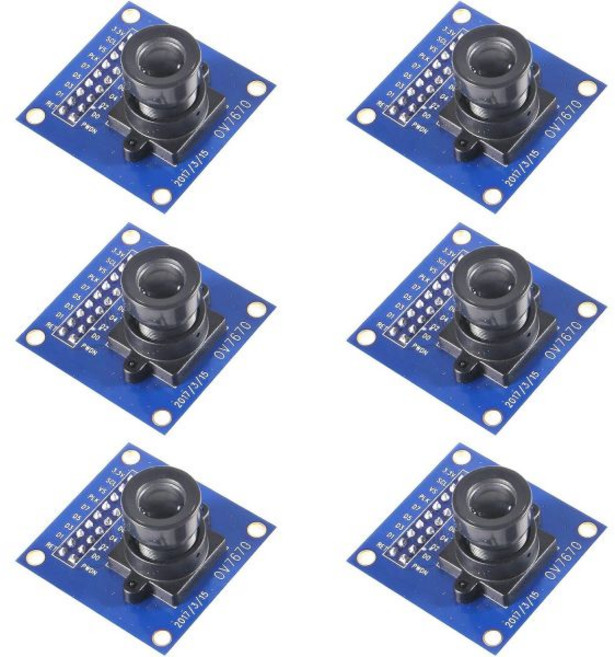 에이씨이알엠씨 6개 VGA OV7670 640x480 0.3메가 300KP CMOS 카메라 모듈 I2C 호환 아두이노 ARM FPGA 해외 직배송