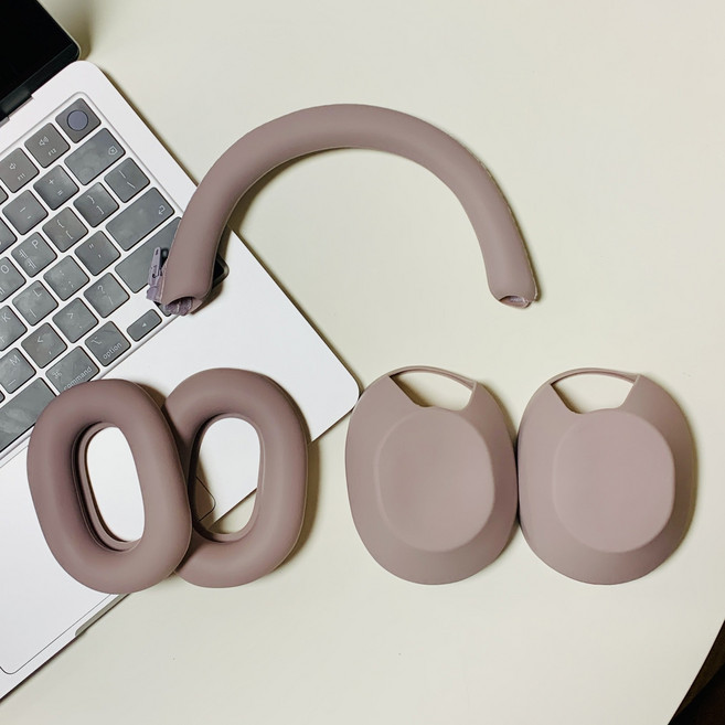 마이플럼 소니 헤드셋 wh 1000xm5 커버 실리콘 5피스 세트 노이즈캔슬링 헤드폰, 핑크그레이, 5개, XM5