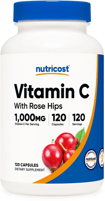 뉴트리코스트 비타민 C 로즈 힙 캡슐 1000mg, 120정, 1개 - 쿠팡