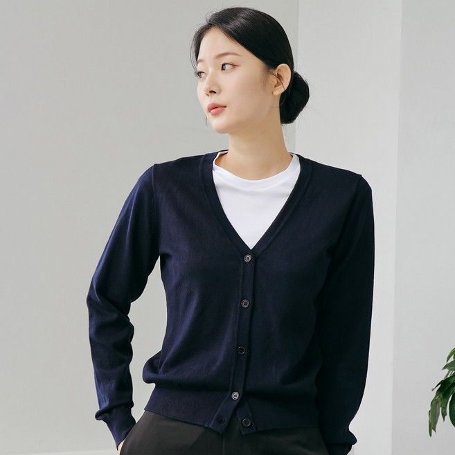 남녀 솔리드 가디건 / 데일리 코디 / 병원 간호복 치과가운