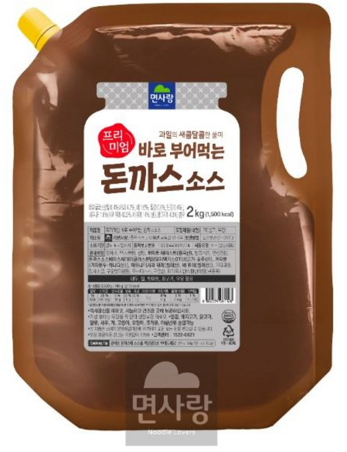 면사랑 프리미엄 바로 부어먹는 돈까스소스 2kg, 1개, 1.8L