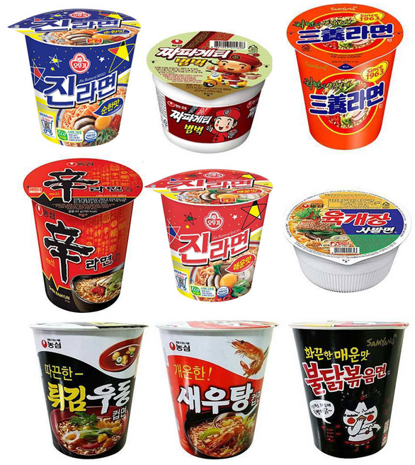 컵라면 진 삼양 육개장 짜장범벅 신라면 튀김우동 새우탕 불닭볶음, 오뚜기진라면(순한맛)컵6입, 6개