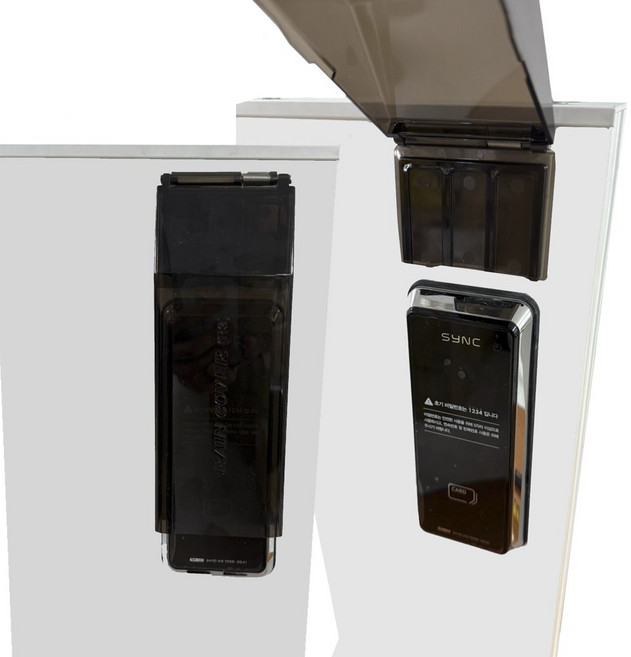 도어락 레인커버 방수커버 빗물방지 비막음 번호키방수 보조키 샤시문 유리문 RC3, 고객직접설치, RC3_보조키/샤시문/유리문_블랙