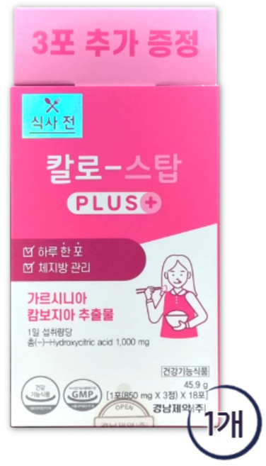 경남 칼로스탑 PLUS 15포 (15일분), 38.25g, 18개